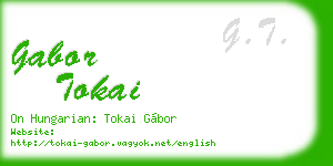 gabor tokai business card